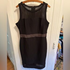 (3/$20) Maggy London for melanie Lyne women’s 14 Black circle cutout Dress